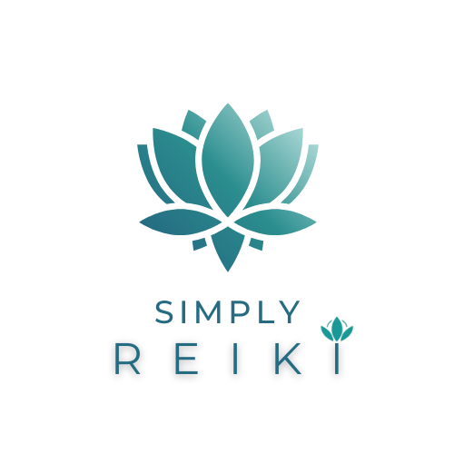 Simply Reiki Houston teal lotus logo
