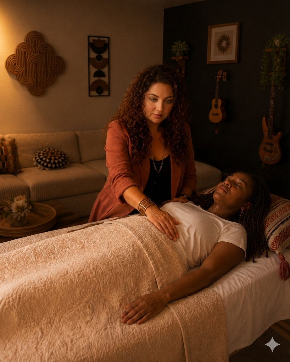 Reiki healing session with Tori Adekoya at Simply Reiki Houston